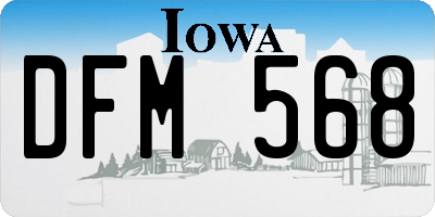 IA license plate DFM568