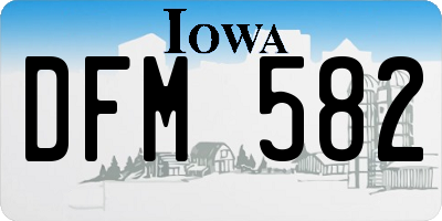 IA license plate DFM582