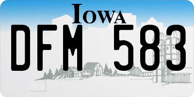 IA license plate DFM583