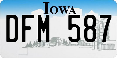 IA license plate DFM587