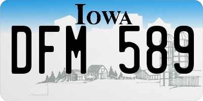 IA license plate DFM589