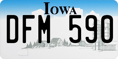 IA license plate DFM590