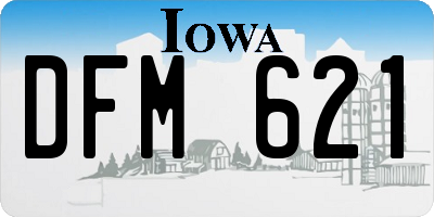 IA license plate DFM621