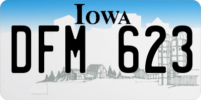 IA license plate DFM623
