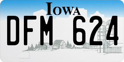 IA license plate DFM624