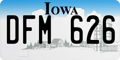 IA license plate DFM626