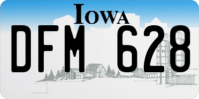 IA license plate DFM628