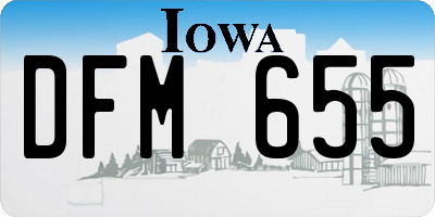 IA license plate DFM655