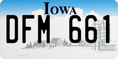 IA license plate DFM661