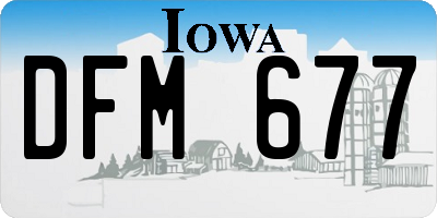 IA license plate DFM677