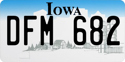 IA license plate DFM682