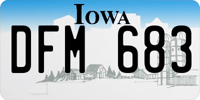 IA license plate DFM683