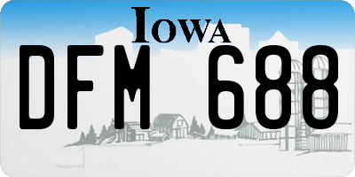 IA license plate DFM688