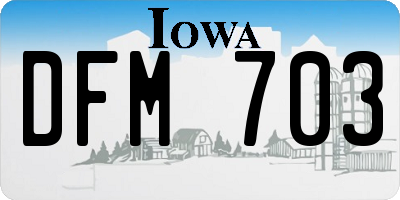 IA license plate DFM703
