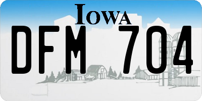 IA license plate DFM704