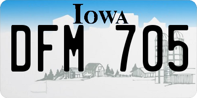 IA license plate DFM705