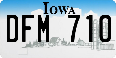 IA license plate DFM710