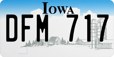 IA license plate DFM717