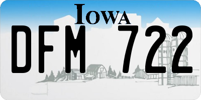 IA license plate DFM722
