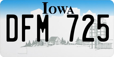 IA license plate DFM725