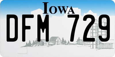 IA license plate DFM729