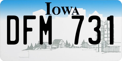 IA license plate DFM731