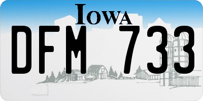 IA license plate DFM733