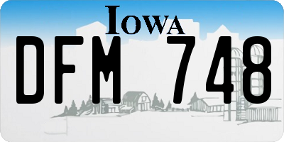 IA license plate DFM748