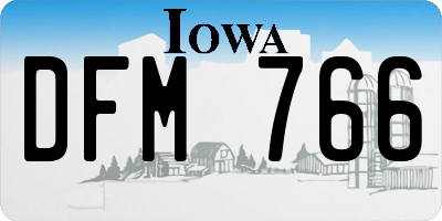 IA license plate DFM766