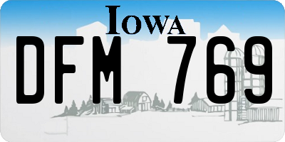 IA license plate DFM769