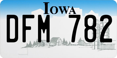 IA license plate DFM782