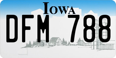 IA license plate DFM788