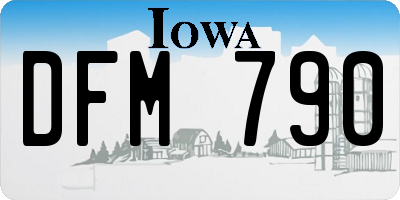 IA license plate DFM790
