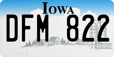 IA license plate DFM822