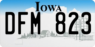 IA license plate DFM823