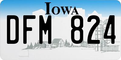IA license plate DFM824