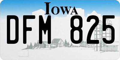IA license plate DFM825