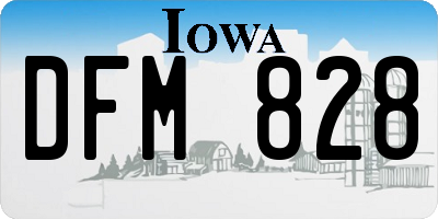 IA license plate DFM828
