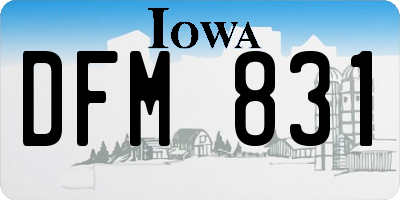 IA license plate DFM831