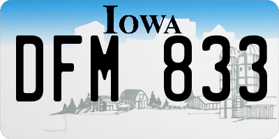 IA license plate DFM833