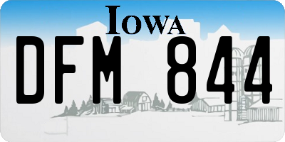 IA license plate DFM844