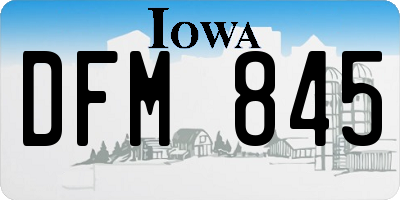 IA license plate DFM845