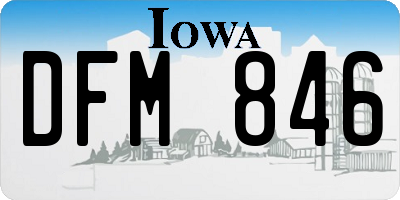IA license plate DFM846