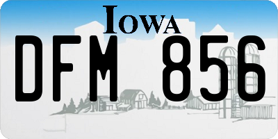 IA license plate DFM856
