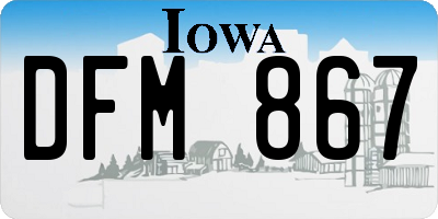 IA license plate DFM867
