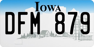 IA license plate DFM879