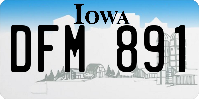 IA license plate DFM891