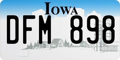 IA license plate DFM898