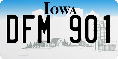 IA license plate DFM901
