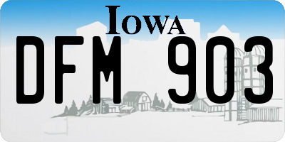 IA license plate DFM903
